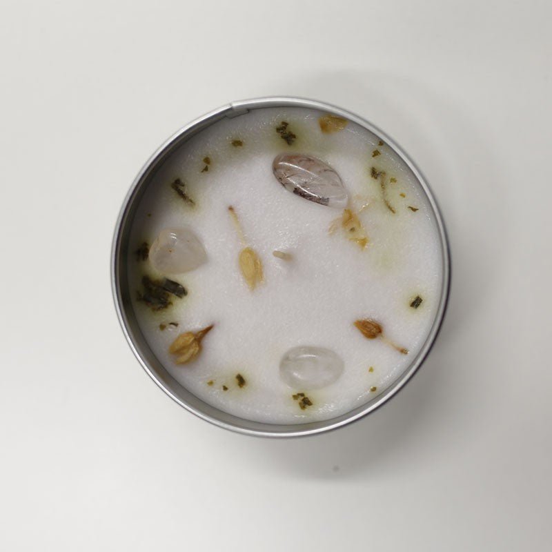 Vela 'Green Tree' - Balance Espiritual & Cuarzo Blanco